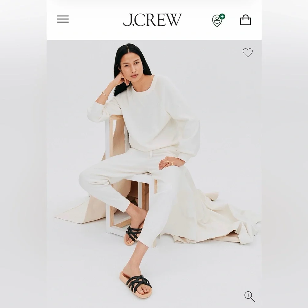 J.Crew Pacific Cushy Leather Strappy Sandals Cream White Size 8